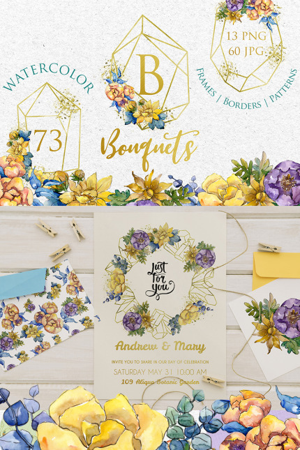 Template #76793 Yellow Watercolor Webdesign Template - Logo template Preview