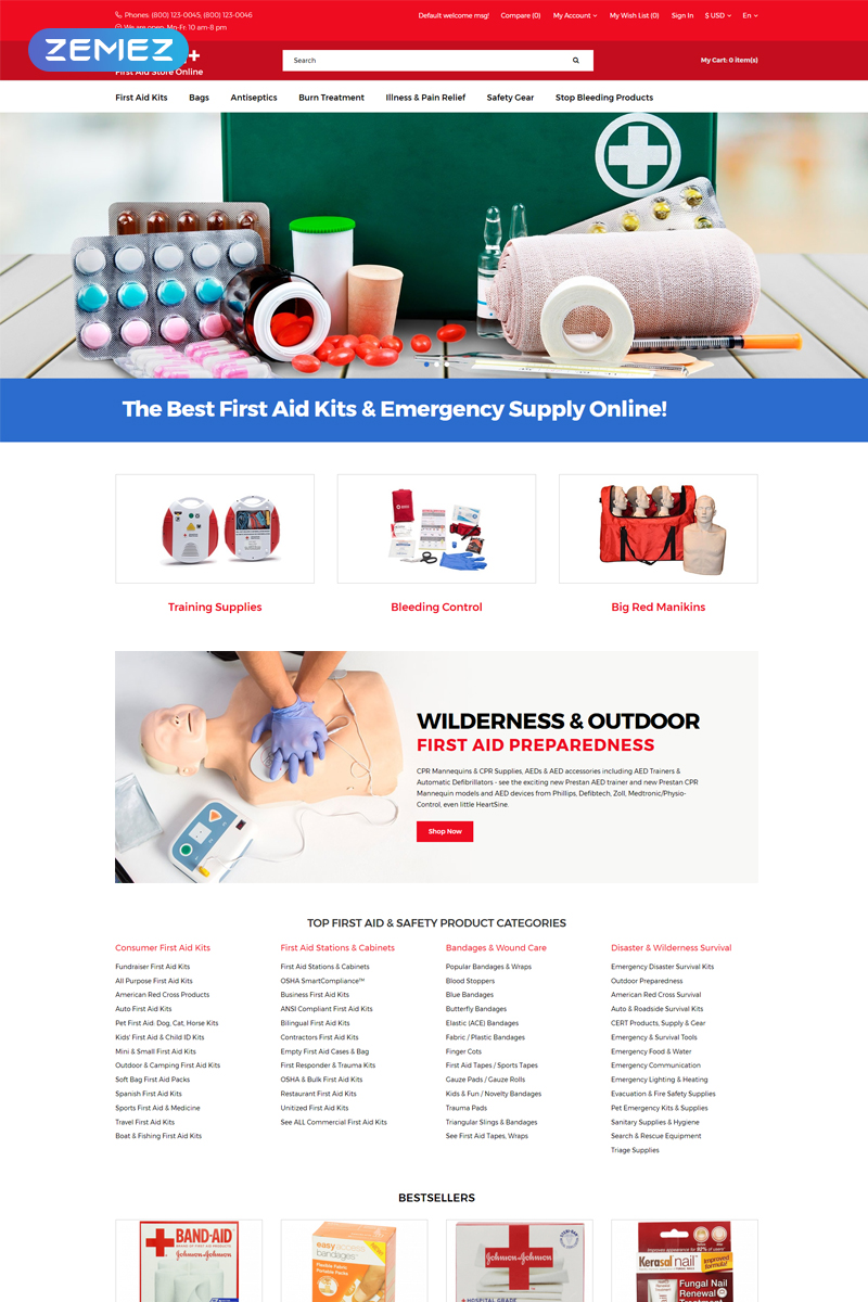 Health+ - First Aid Online Store Clean №76767 - скриншот