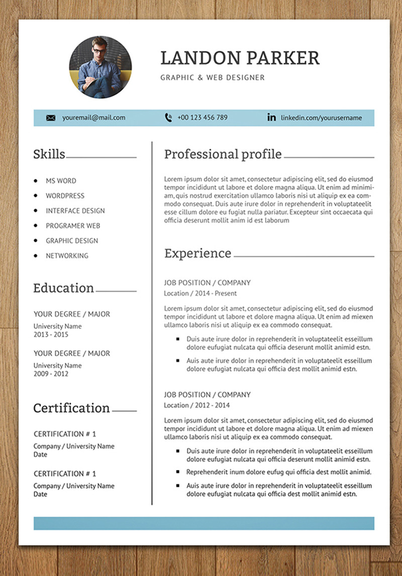 Landon Parker Resume Template #76774