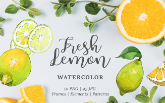 Lemon Watercolor png - Illustration