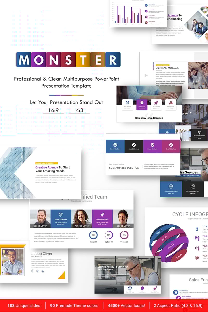 Monster PowerPoint Template #76781