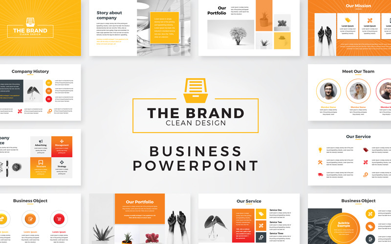 The Brand - PowerPoint template PowerPoint Template