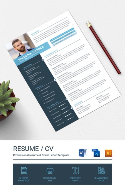 Template #76825 Clean Resume Webdesign Template - Logo template Preview