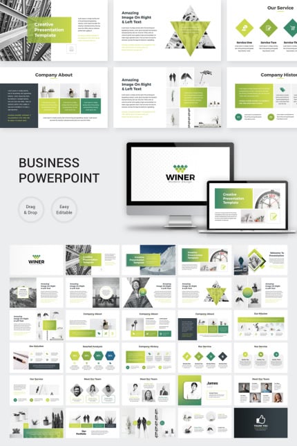 Template #76871 Powerpoint Template Webdesign Template - Logo template Preview