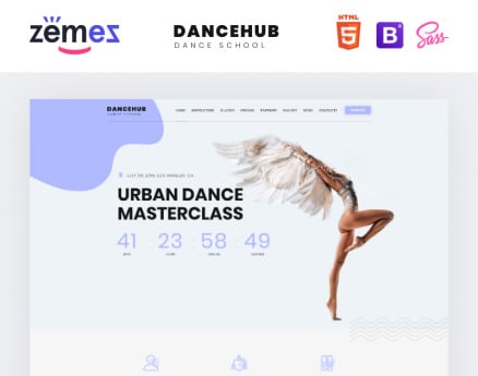 Dancehub - Dance Studio One Page Classic HTML Landing Page Template