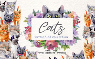 Cats Watercolor png - Illustration