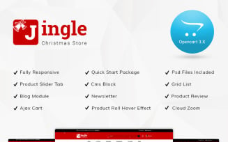 Jingle Gift Store 3.x OpenCart Template