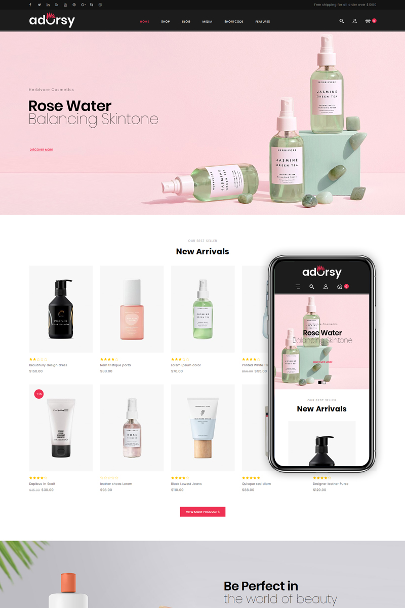 Responsive Adorsy - Fashion Accessories Store Woocommerce #76847 - Ekran resmi