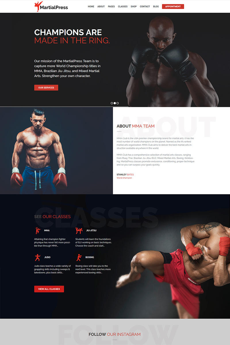 Reszponzív MartialPress - Martial Arts School and Club WordPress sablon 76830