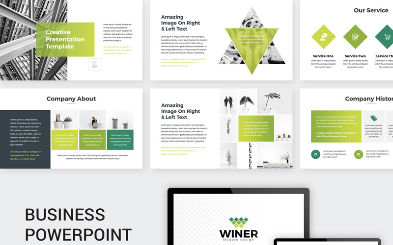 Winer PowerPoint template PowerPoint Template