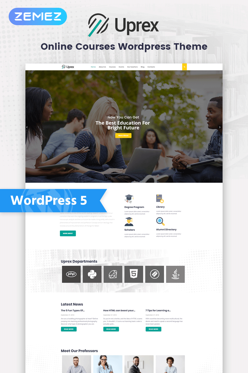 Uprex - Education Multipurpose Modern WordPress Elementor Theme