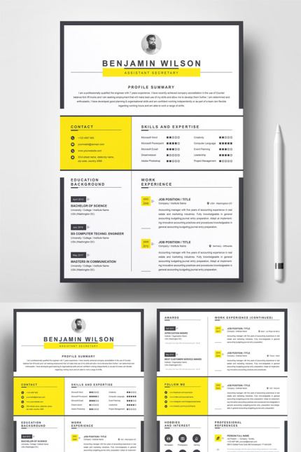 Template #76932 Page Resume Webdesign Template - Logo template Preview