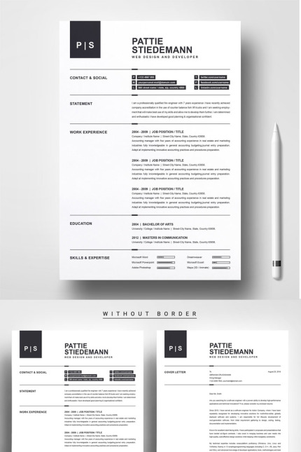 Template #76936 Page Resume Webdesign Template - Logo template Preview