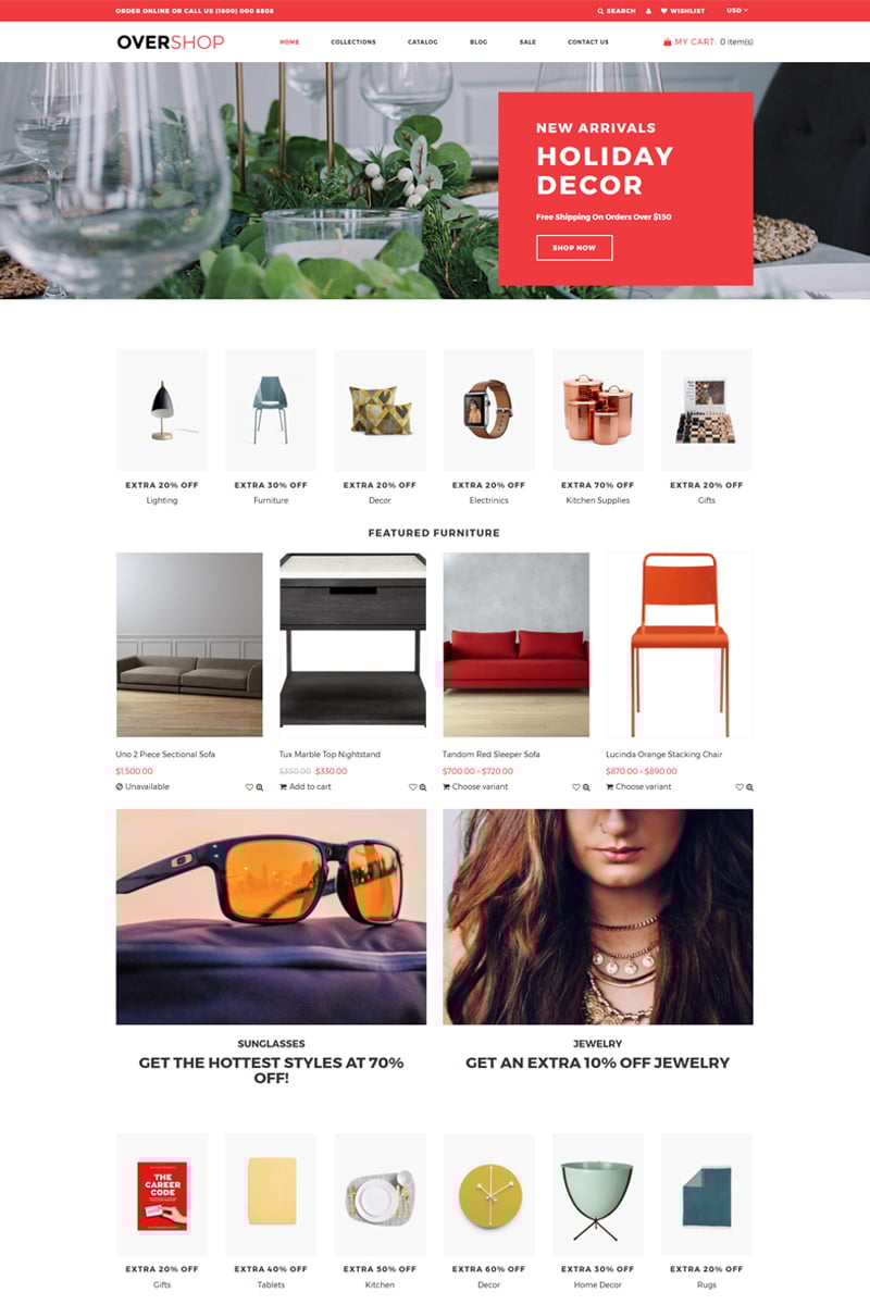 Shopify Theme namens "Overshop - Wholesale Store Modern" #76909 - Screenshot