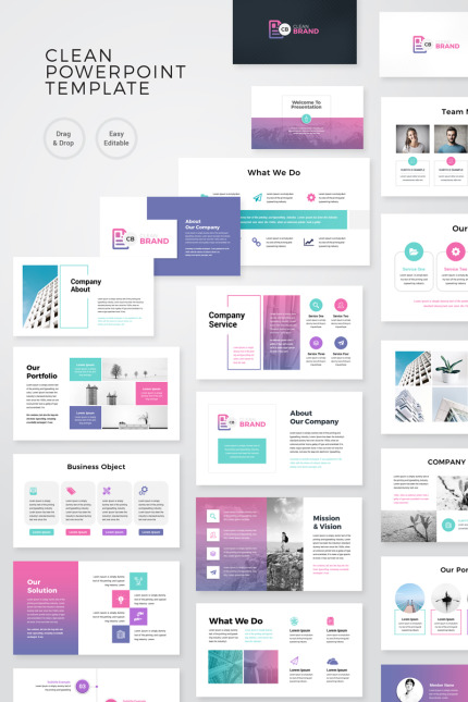 Template #77017 Powerpoint Business Webdesign Template - Logo template Preview