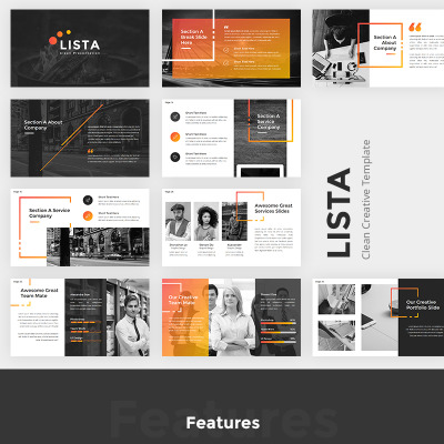 Lista Clean Creative PowerPoint PowerPoint Template