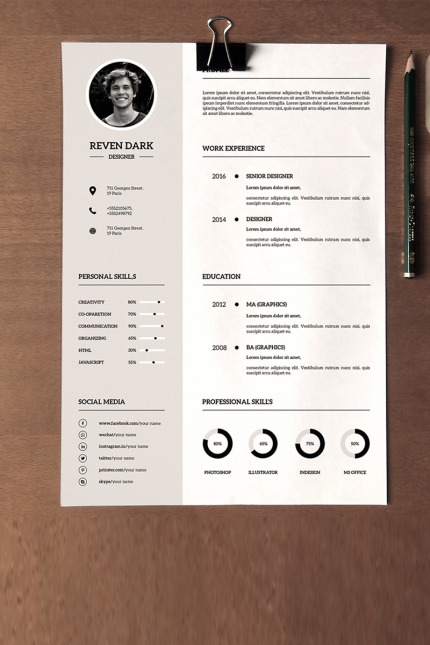 Template #77077 Resume Psd Webdesign Template - Logo template Preview