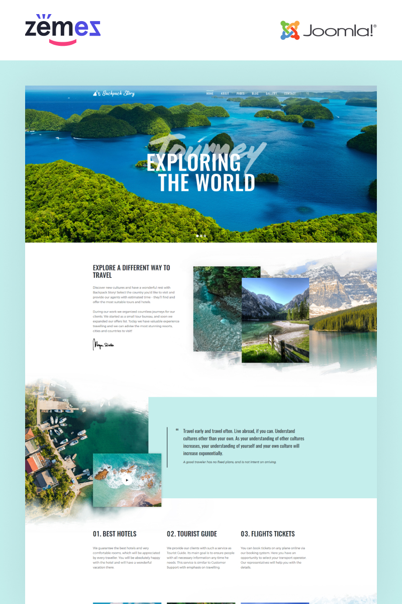 Backpack Story - Travel Agency Multipage Modern №77055