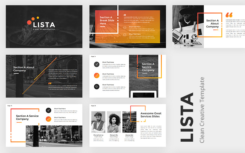 Lista Clean Creative PowerPoint PowerPoint template PowerPoint Template