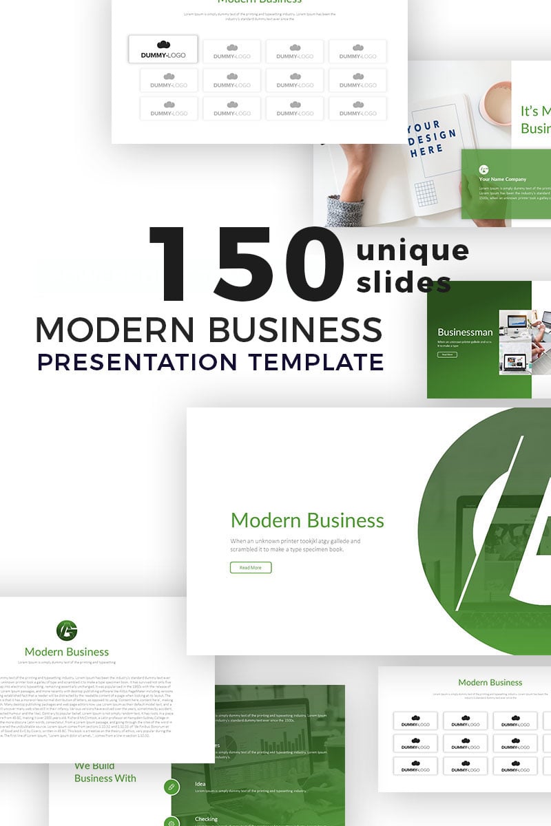 PowerPoint šablona "Modern Business Presentation" #77067 - screenshot