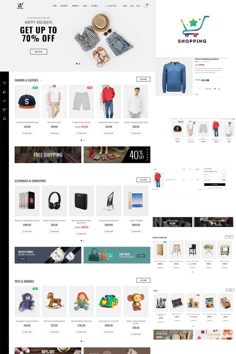 Shopping Bootstrap ECommerce Website Template 77038