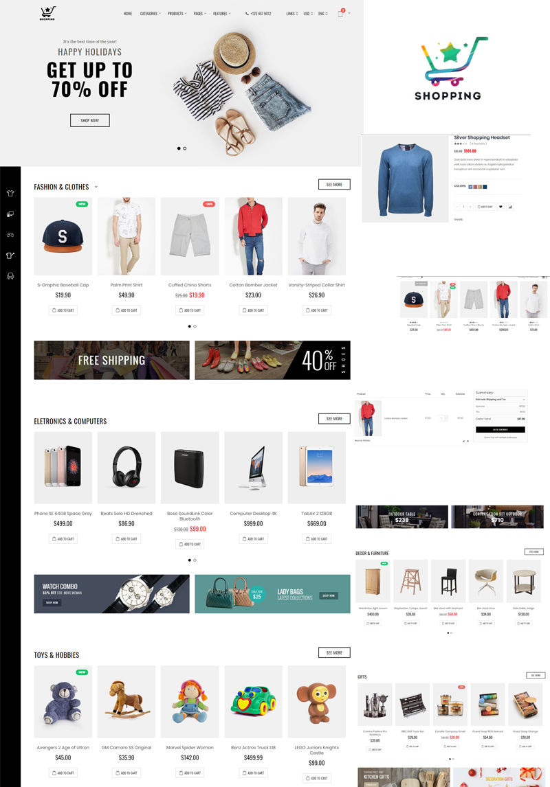 Shopping Bootstrap Website Template 77038