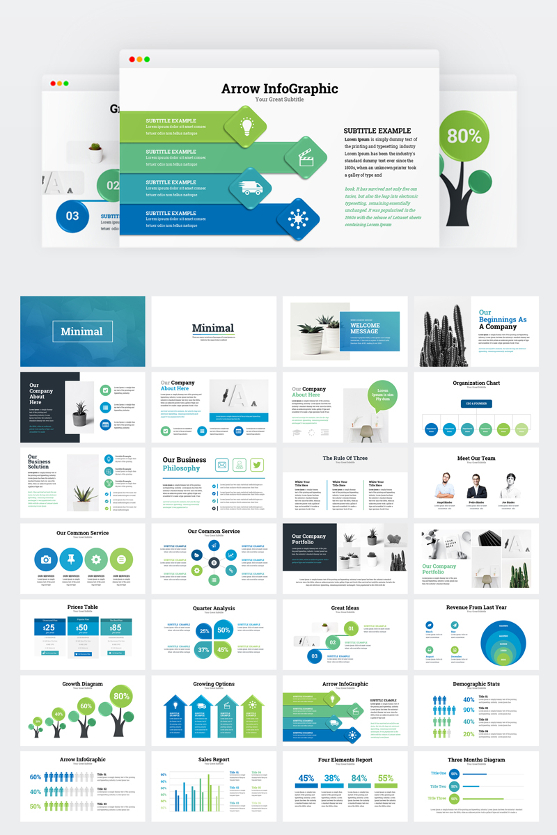 Szablon Keynote Business Infographic Presentation #77068 - zrzut ekranu