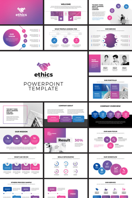 Template #77133 Powerpoint Business Webdesign Template - Logo template Preview