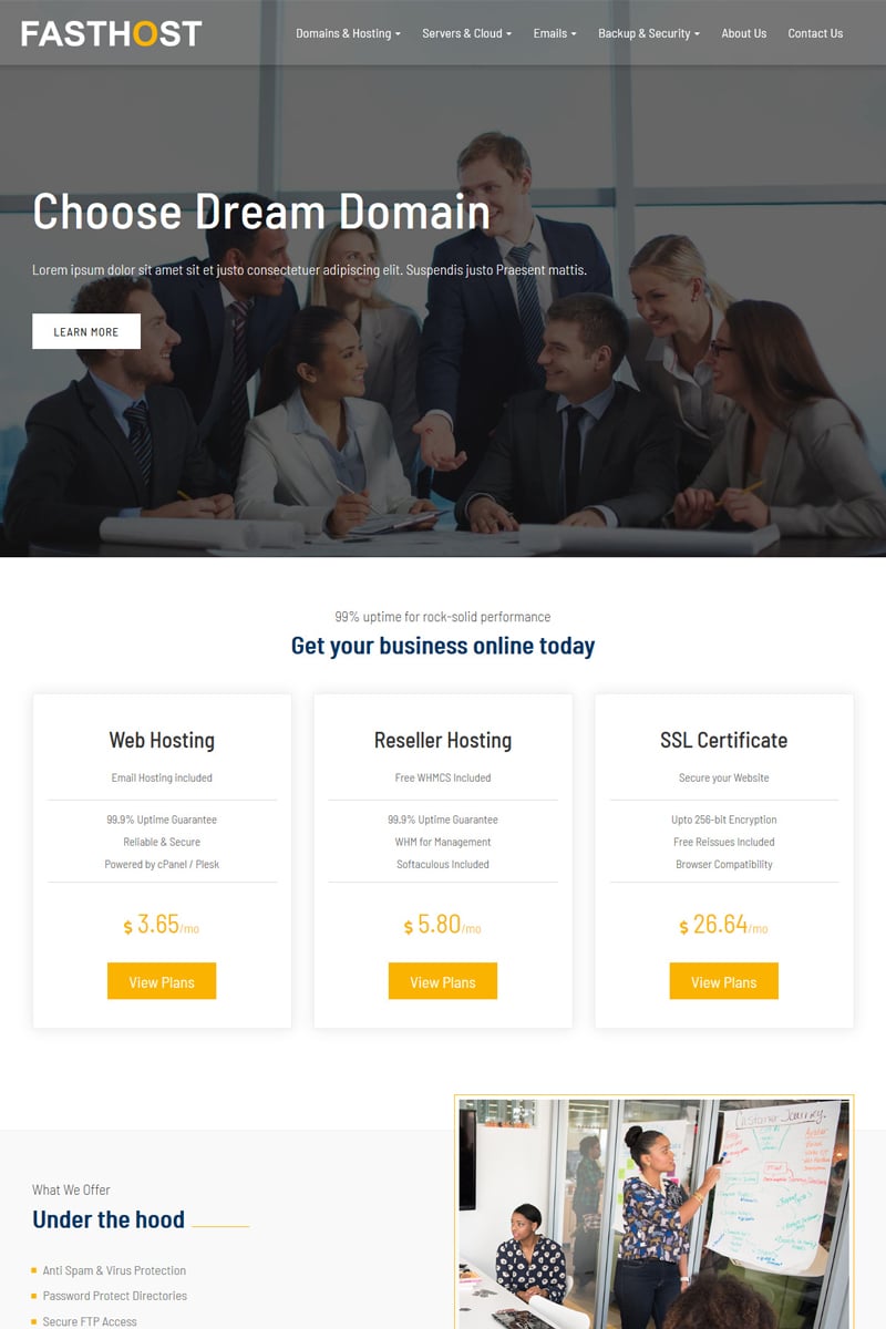 Fasthost Web And Domain Hosting Website Template 77188 Images, Photos, Reviews