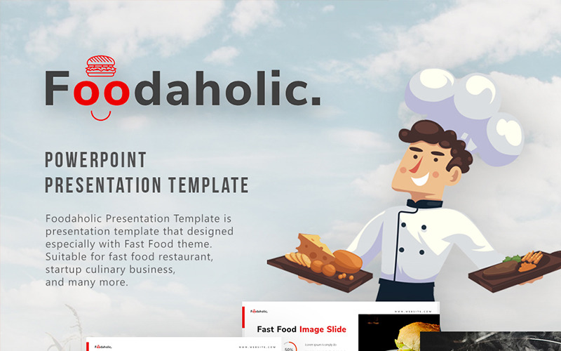 Foodaholic - Culinary PowerPoint template PowerPoint Template