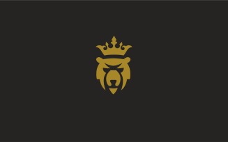 King Bear Logo Template