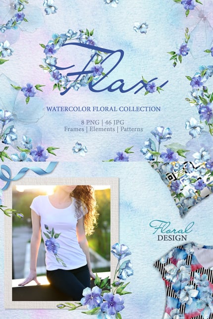 Template #77200 Blue Watercolor Webdesign Template - Logo template Preview