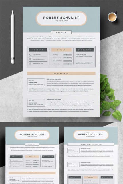 Template #77204 Resume Cv Webdesign Template - Logo template Preview