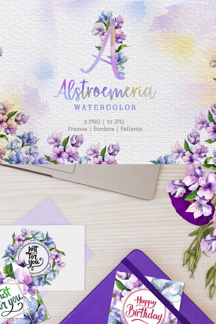 Template #77225 Violet Watercolor Webdesign Template - Logo template Preview