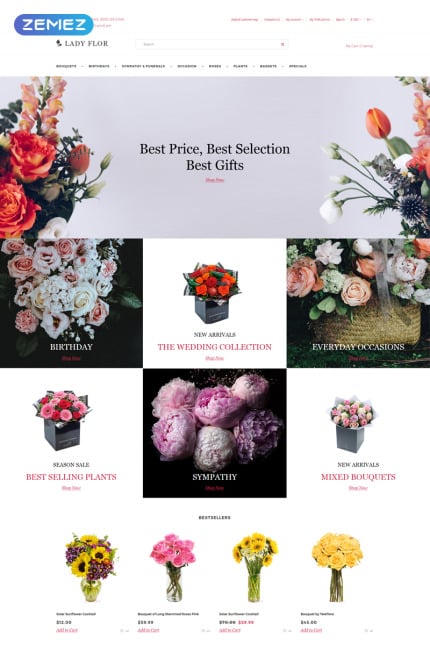 Template #77227 Ecommerce Flower Webdesign Template - Logo template Preview