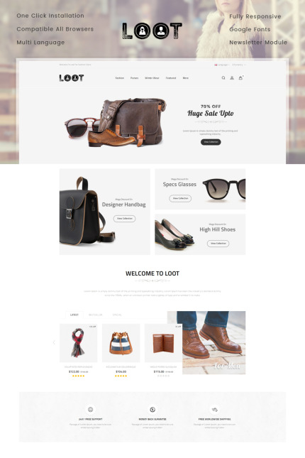 Template #77249 Bag Shoes Webdesign Template - Logo template Preview