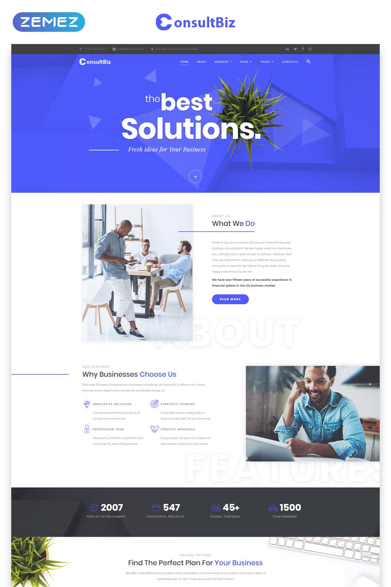 ConsultBiz - Financial Advisor Multipage Classic HTML Bootstrap Website Template - screenshot