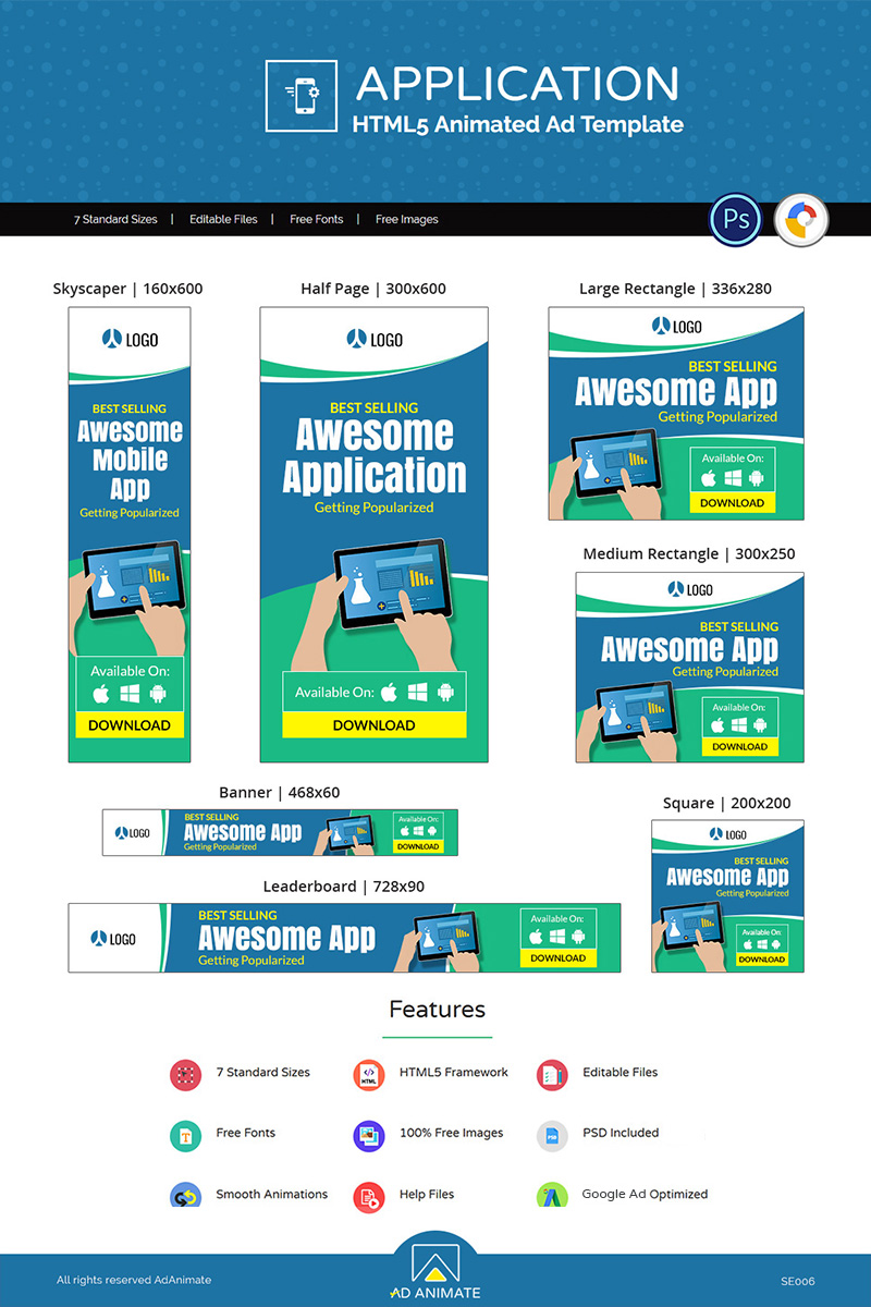 Mobile Application Ad Animated Banner #77242