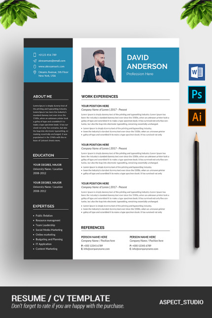 Template #77386 Page Resume Webdesign Template - Logo template Preview