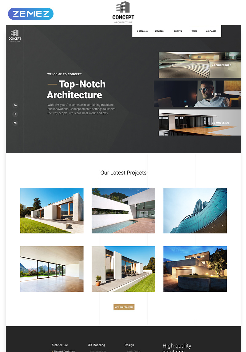 Architecture Creative Landing Page HTML Template