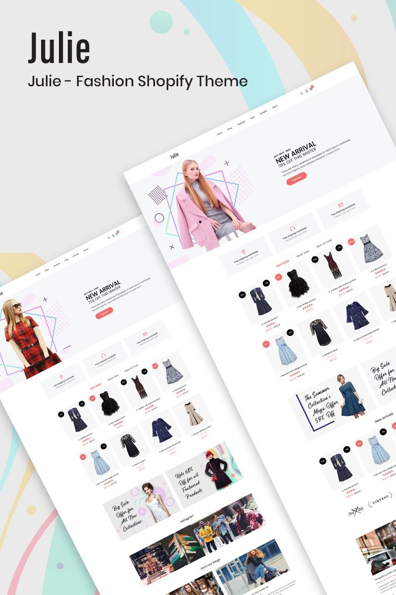 Julie - Fashion Tema de Shopify №77360 - screenshot