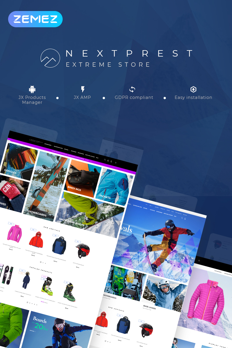 "Nextprest - Extreme Store Clean Bootstrap Ecommerce" thème PrestaShop adaptatif #77330
