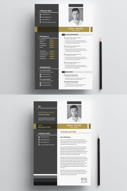 Template #77401 Resume Cover Webdesign Template - Logo template Preview