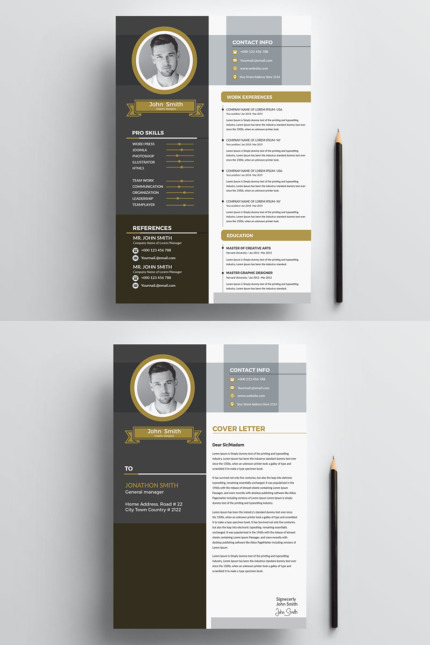 Template #77483 Resume Cover Webdesign Template - Logo template Preview