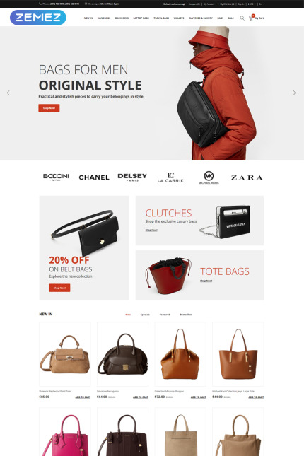Template #77486 Bags Ecommerce Webdesign Template - Logo template Preview