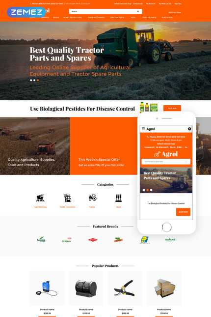Template #77487 Agriculture Business Webdesign Template - Logo template Preview