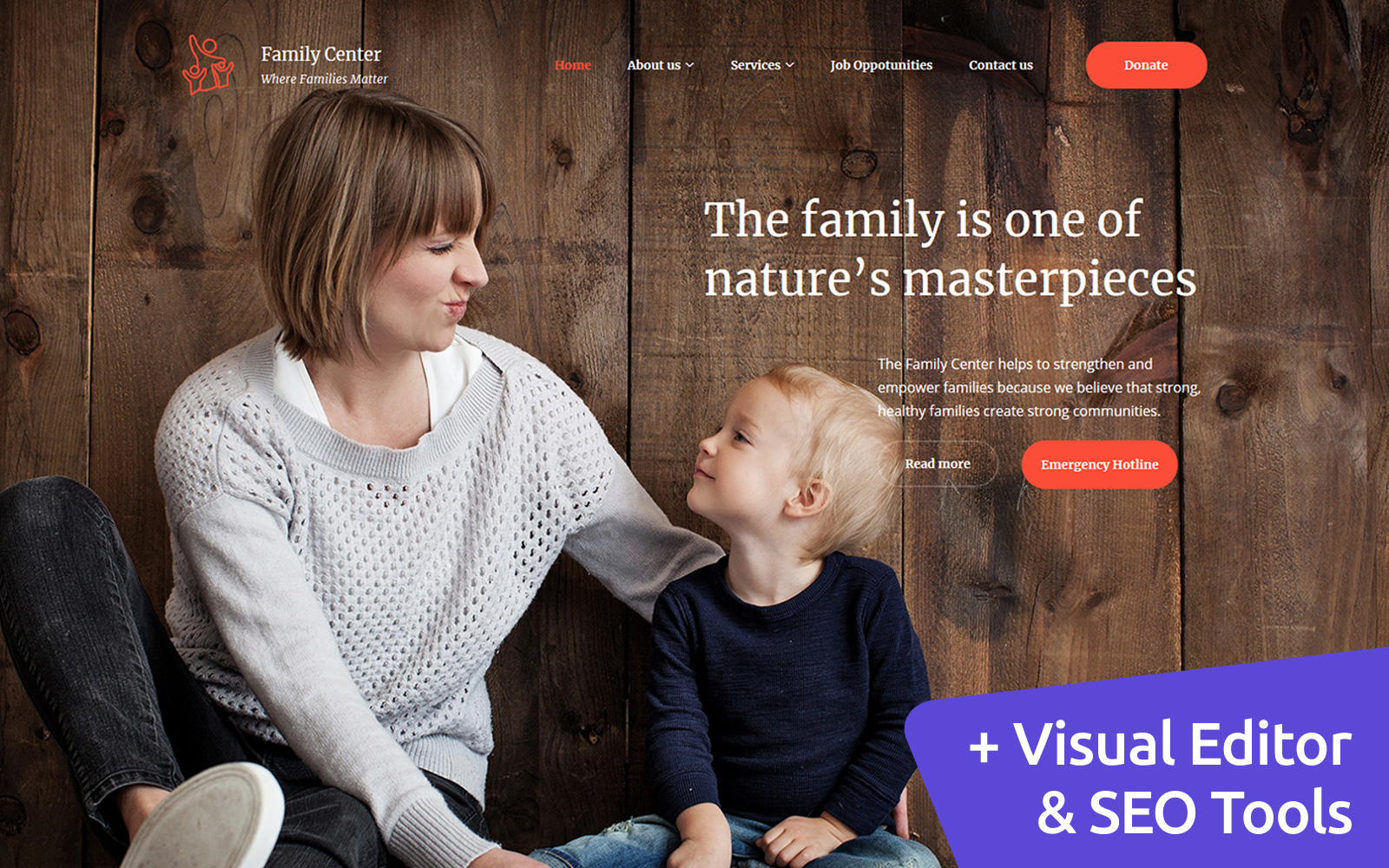 Family Center - Counseling Moto CMS 3 Template - screenshot
