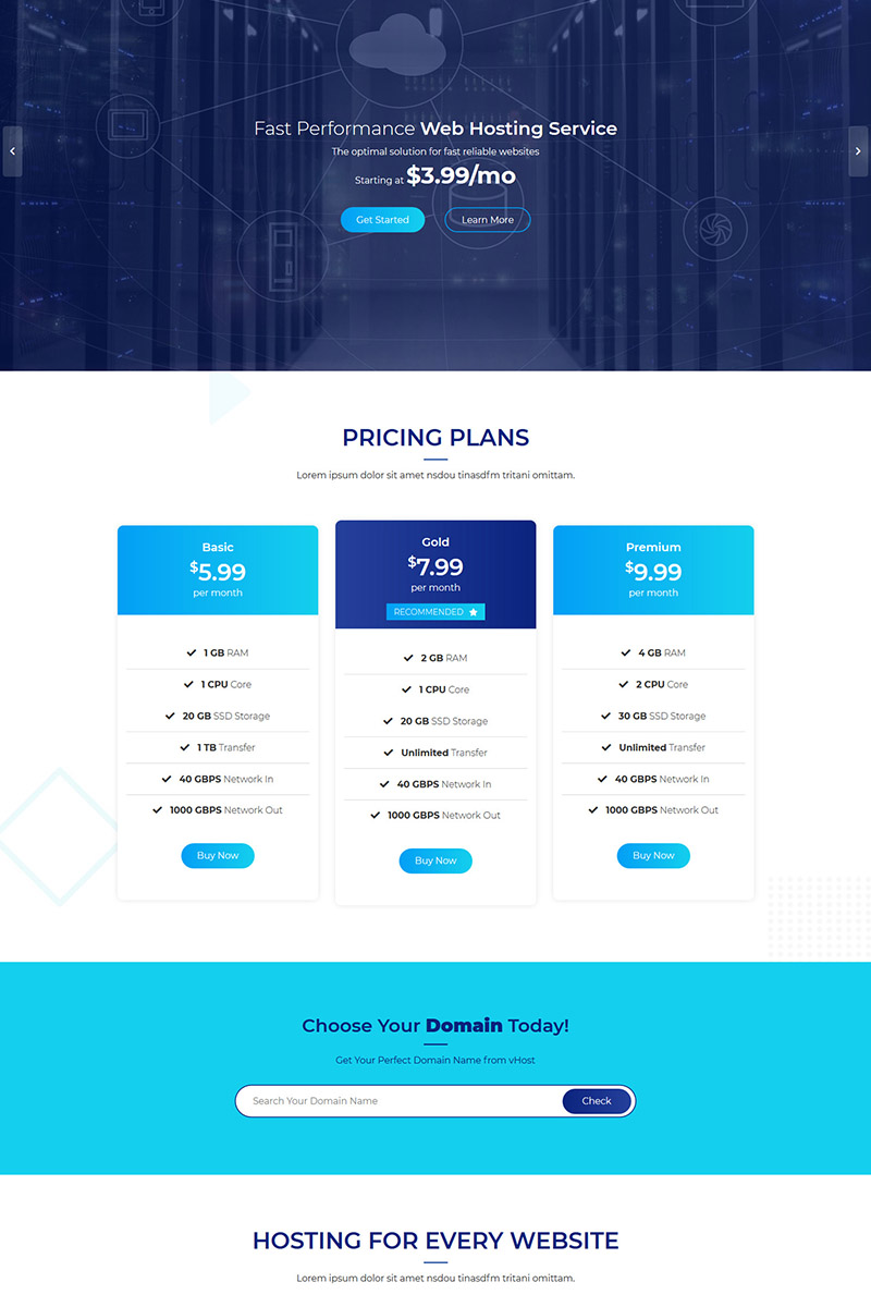 Responsive VHost - Web Hosting Wordpress #77414 - Ekran resmi