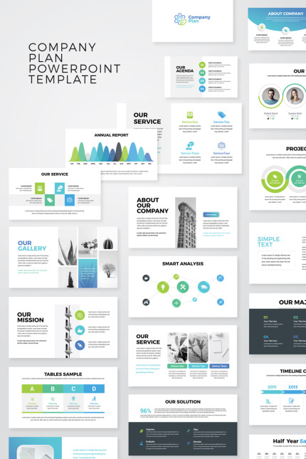 Template #77514 Powerpoint Business Webdesign Template - Logo template Preview