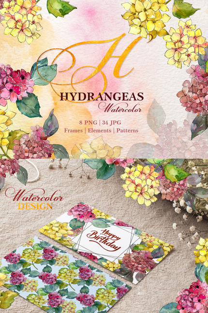 Template #77550 Yellow-pink Watercolor Webdesign Template - Logo template Preview